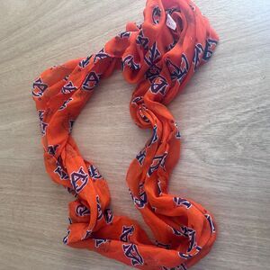 Auburn University Infinity Scarf Orange AU Logo Collegiate Game Day Spirit Wear